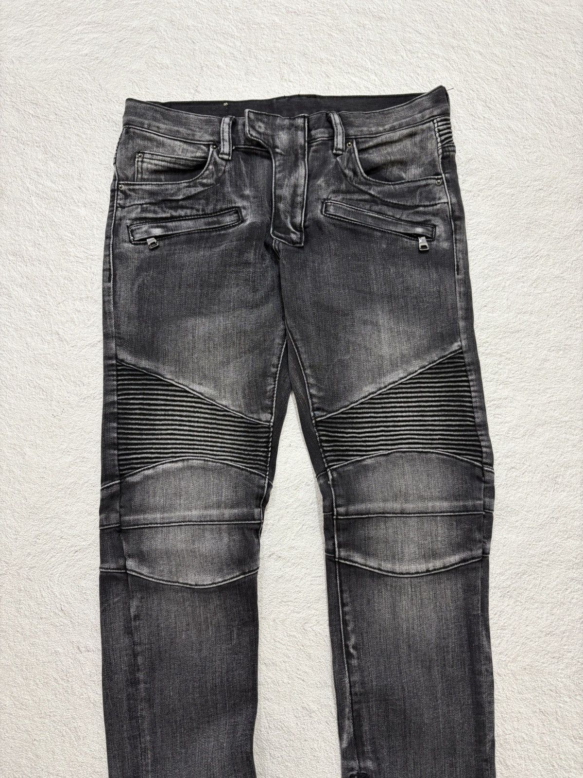 Balmain 2000s MNML Bikers jeans denim pants Size US 31 - 2 Thumbnail