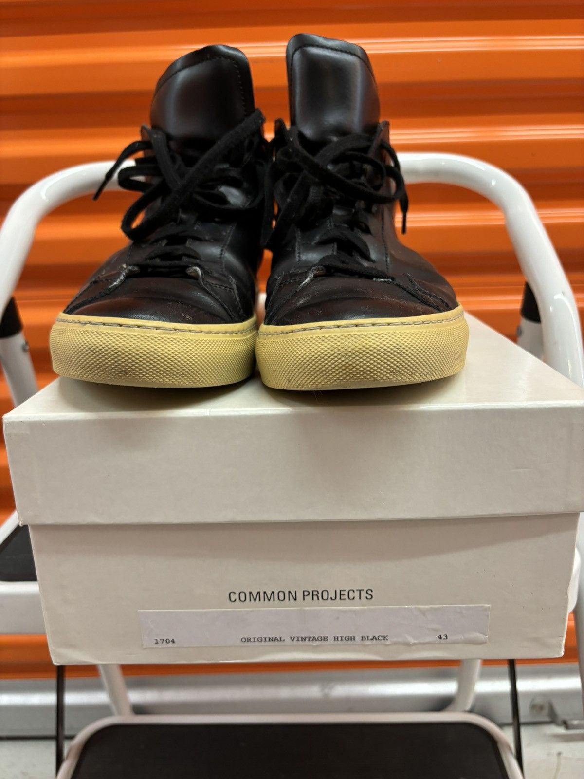 Common Projects × Designer ***FINAL DROP***RARE COMMON PROJECTS VINTAGE HIGH LEATHER 43 Size US 10.5 / EU 43-44 - 2 Thumbnail