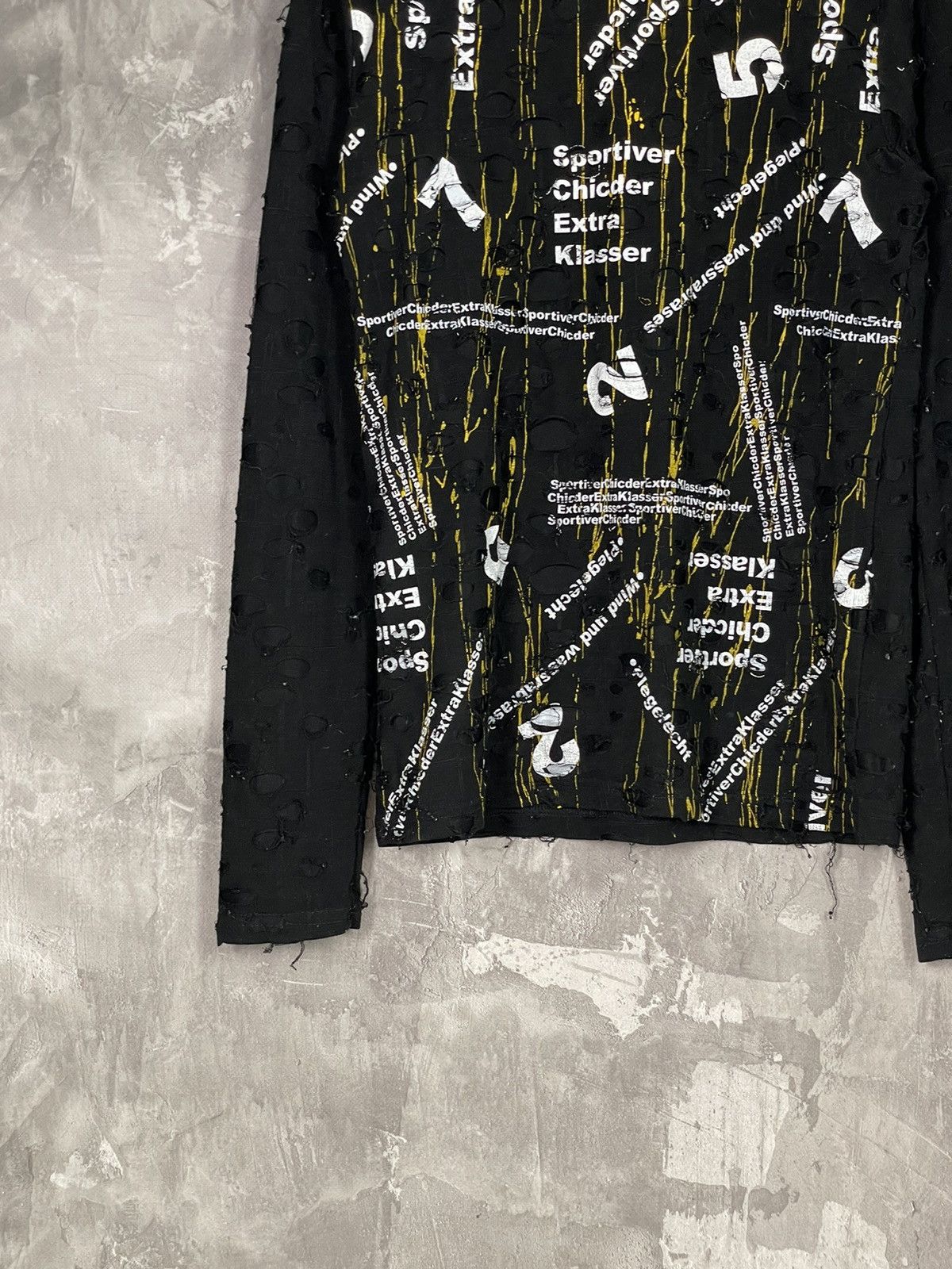Japanese Brand × Vintage Vintage Diesel style Distressed y2k sweater Long sleeve Size US M / EU 48-50 / 2 - 5 Thumbnail