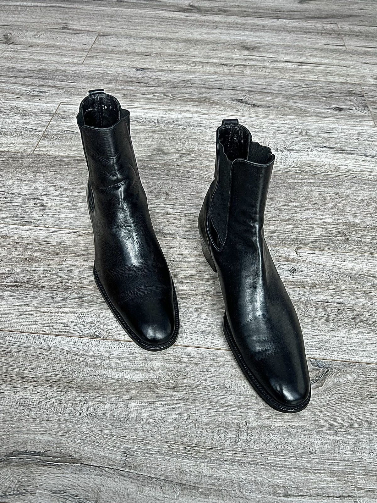Dior × Hedi Slimane DIOR Homme Boots Chelsea Leather Cuban Heels 