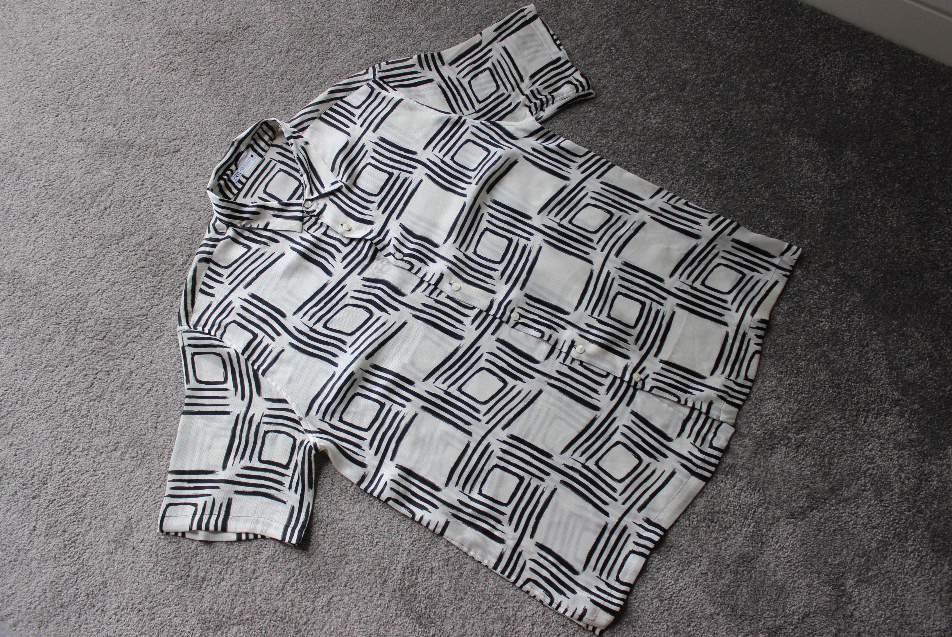 Zara Zara Men's Geometric Print Shirts Size US XL / EU 56 / 4 - 5 Thumbnail