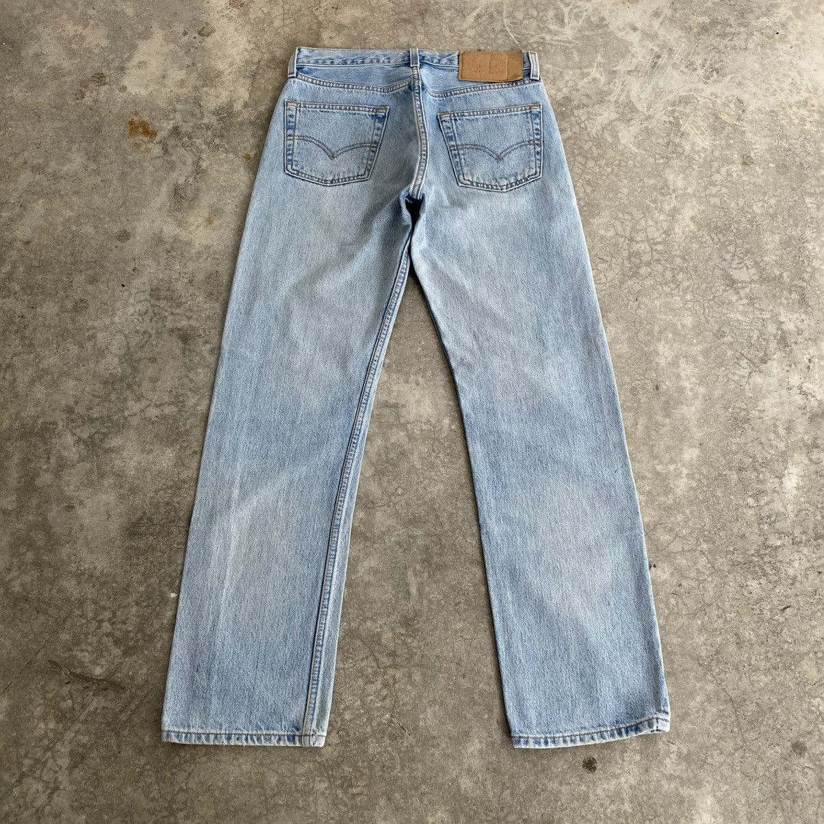 Levi's Size 30x29.5 Vintage 1996 Levis 501 Light Blue Denim Jeans Size US 30 / EU 46 - 9 Thumbnail