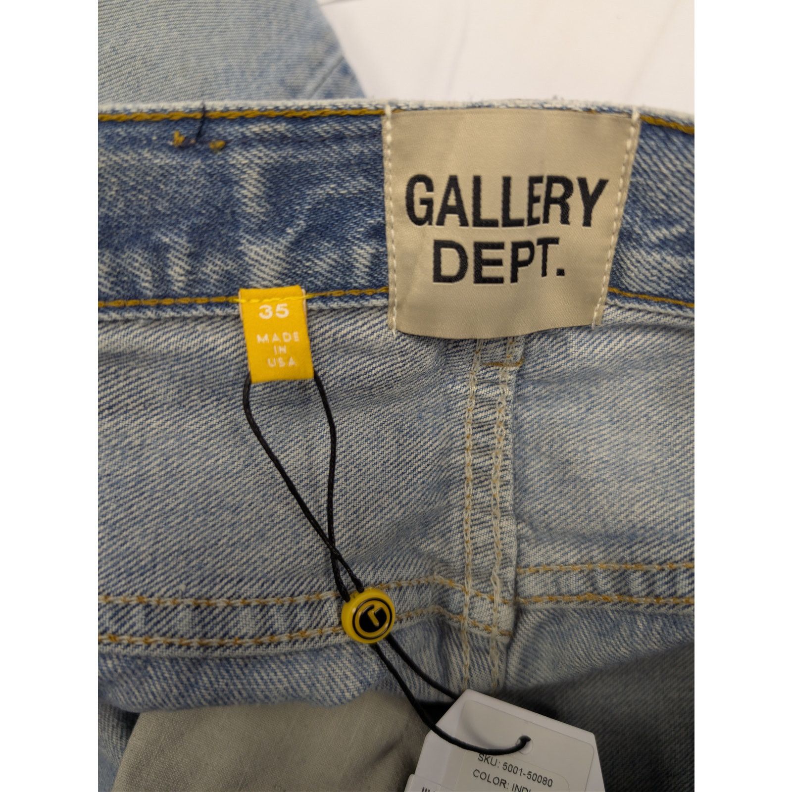 Gallery Dept. o1rshd1 5001 Denim Jeans in Blue 35 x 33 Size US 35 - 17 Thumbnail