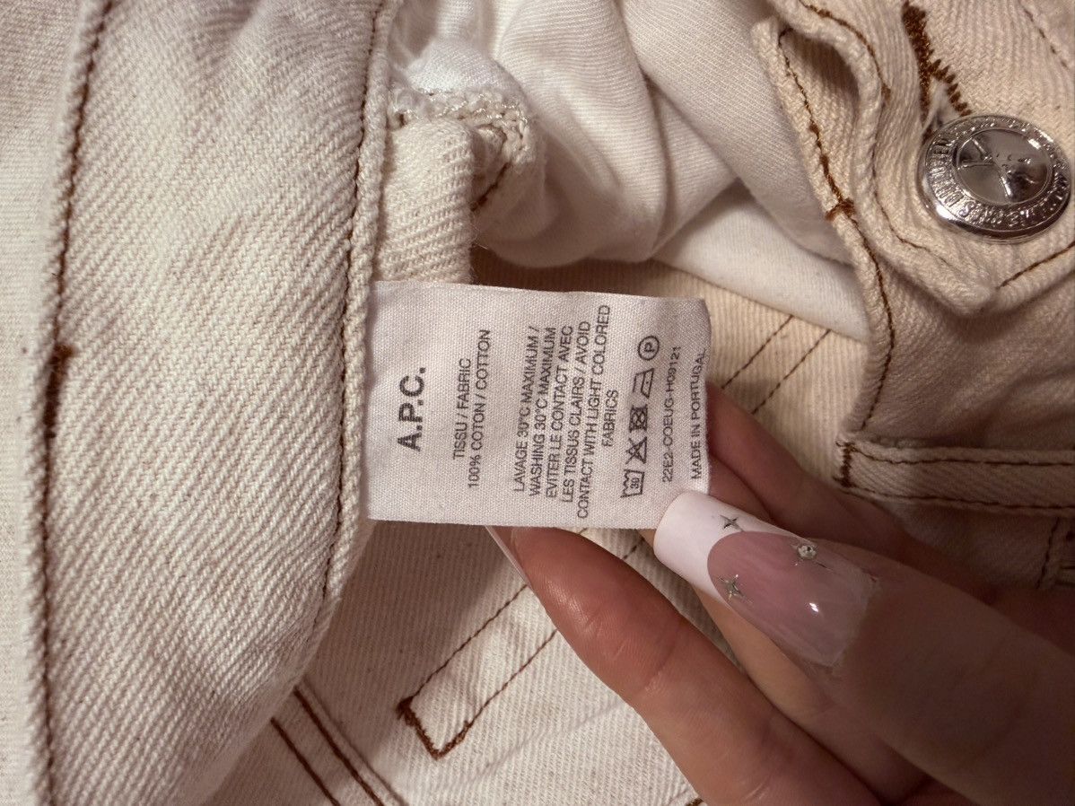 A.P.C. A.P.C. Jean Martin Ecru Size 28 High-Rise Straight Leg Size US 28 / EU 44 - 5 Thumbnail