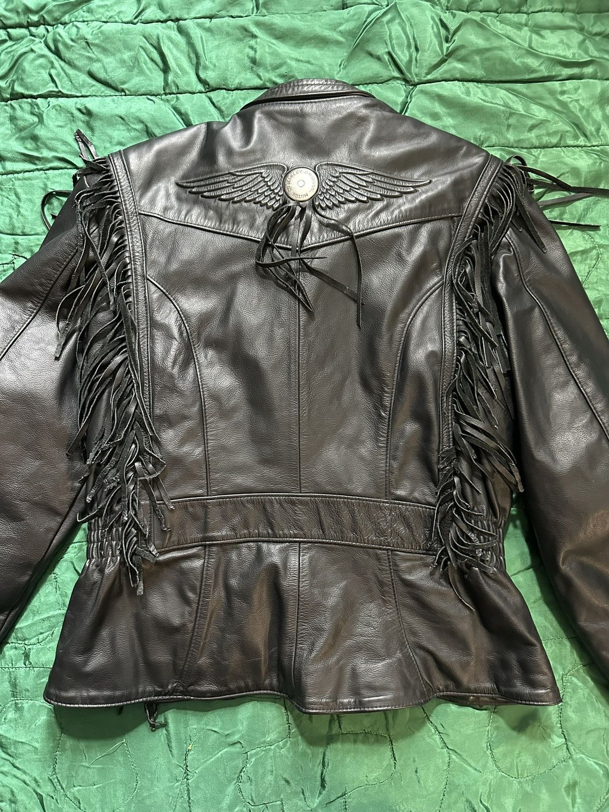 Harley Davidson VTG Harley Davidson Leather Motorcycle Jacket Size L / US 10 / IT 46 - 4 Thumbnail
