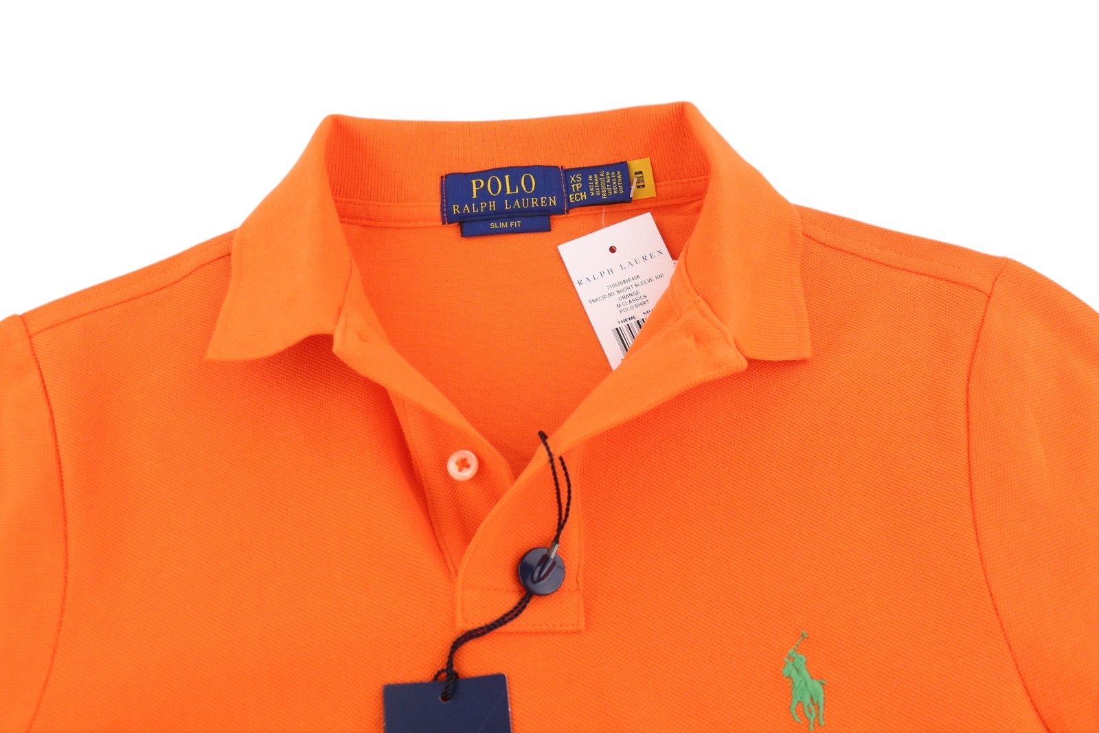 Polo Ralph Lauren SLIM FIT XS Orange Short Sleeve Polo Neck T-Shirt 84517 Size US XS / EU 42 / 0 - 4 Thumbnail