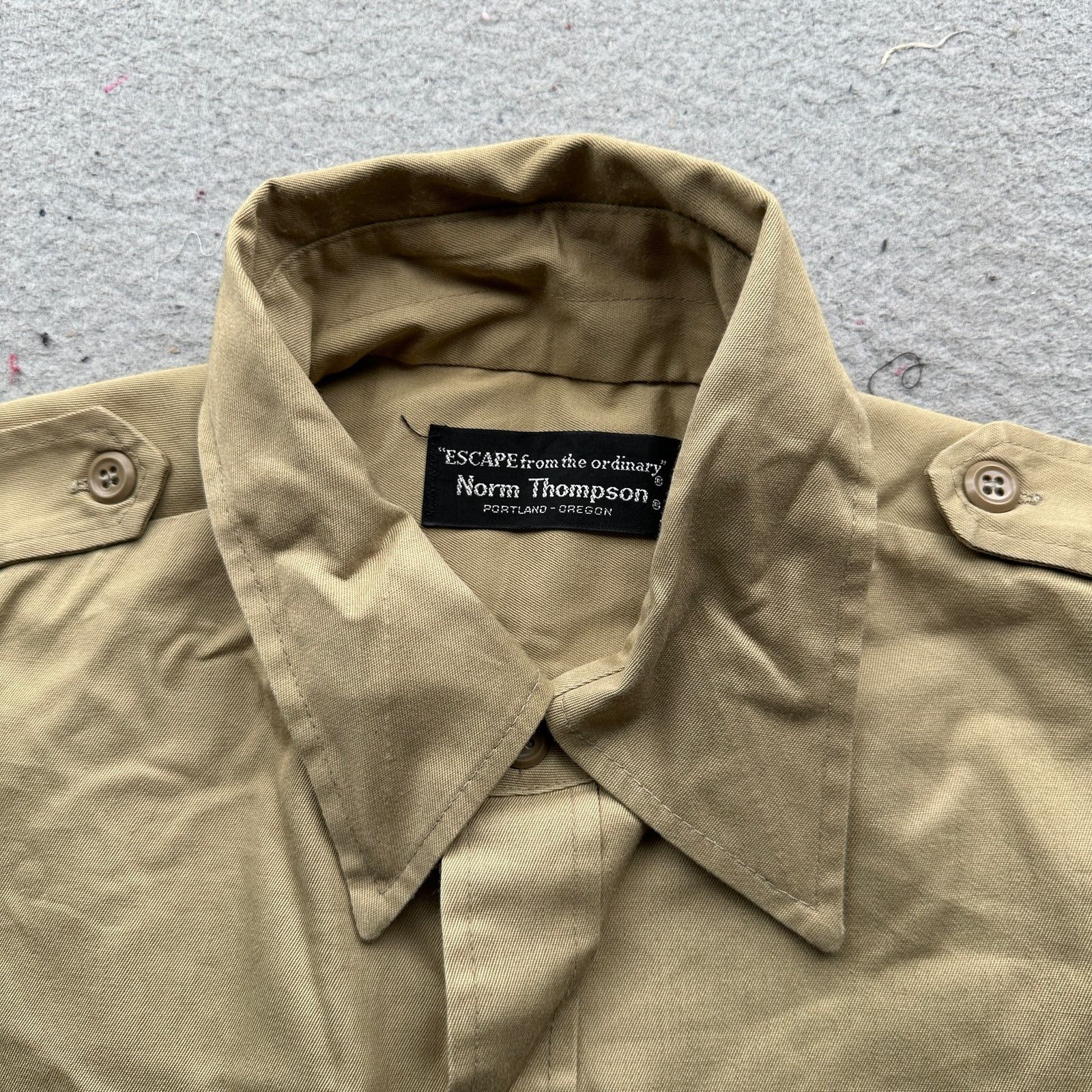 Norm Thompson Vintage 70s 80s Norm Thompson Button Up Shirt Mens L Brown Size US L / EU 52-54 / 3 - 7 Thumbnail