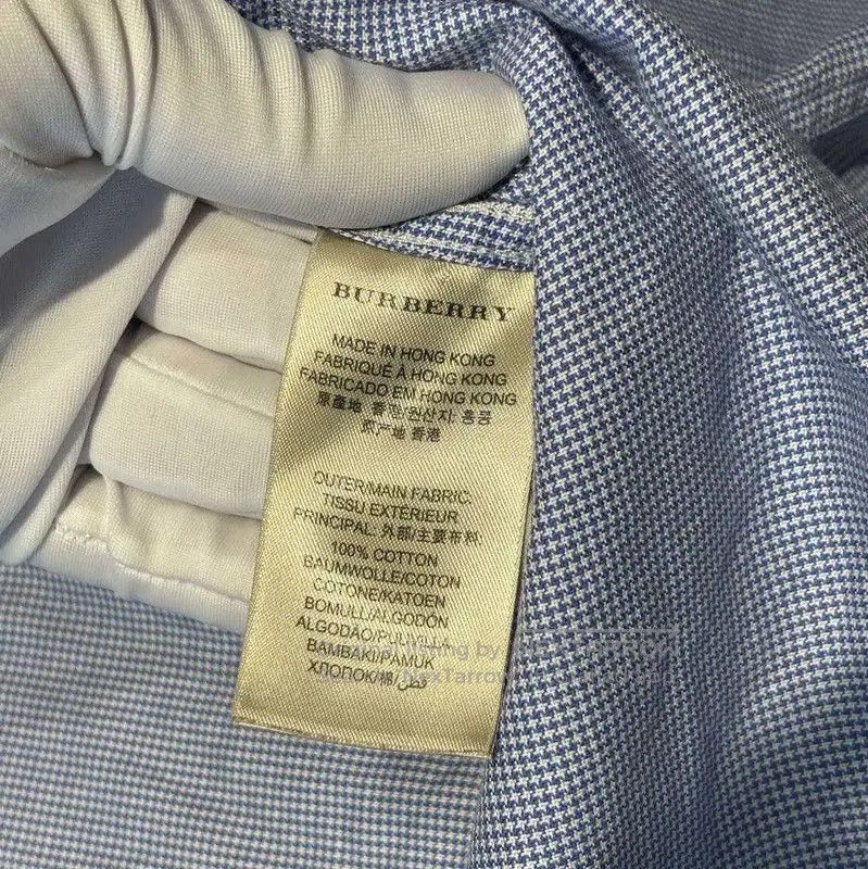 Burberry Burberry Blue Cotton Long Sleeve Shirt. Size US S / EU 44-46 / 1 - 6 Thumbnail