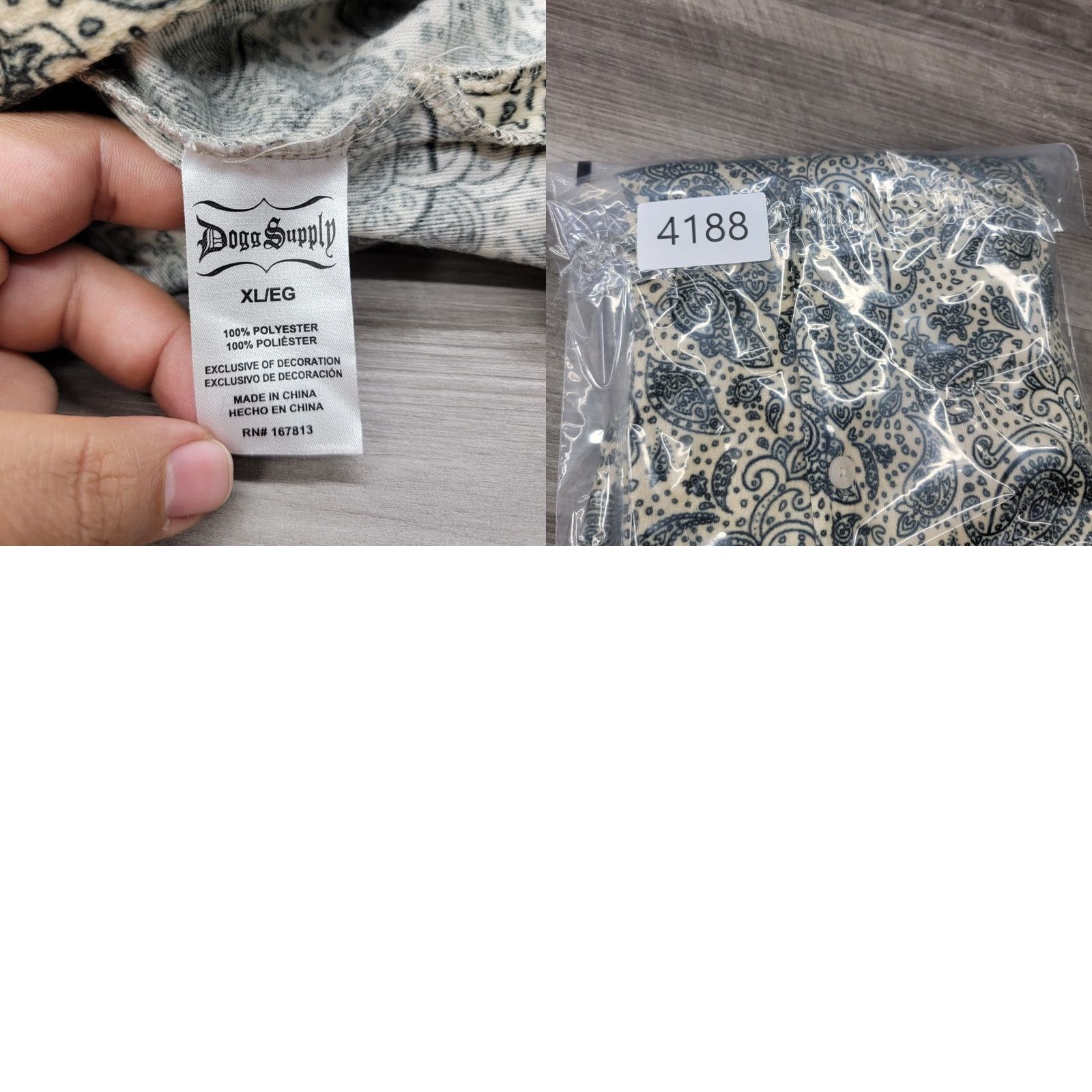 Vintage Dogg Supply By Snoop Dogg Pajamas Soft Mens XL Lounge Shirt beige paisley Pajama Top Mens XL beige Paisley Dogg Supply By Snoop Dogg Size US XL / EU 56 / 4 - 8 Thumbnail