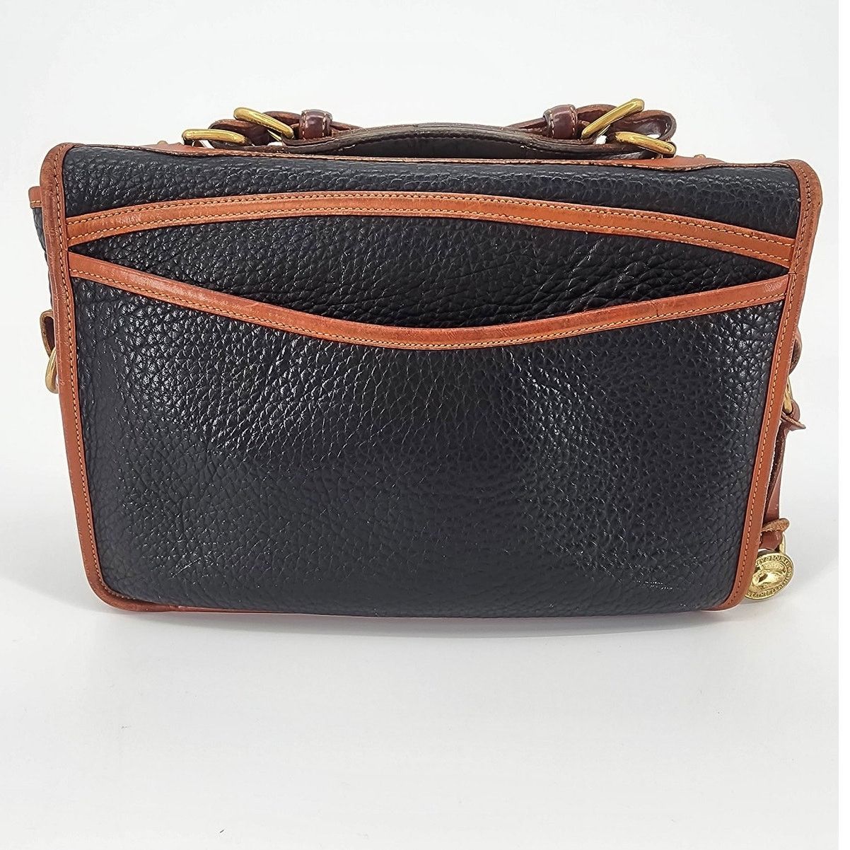 Dooney & Bourke Vintage Dooney & Bourke Black All Weather Leather Handle Bag Size ONE SIZE - 4 Thumbnail