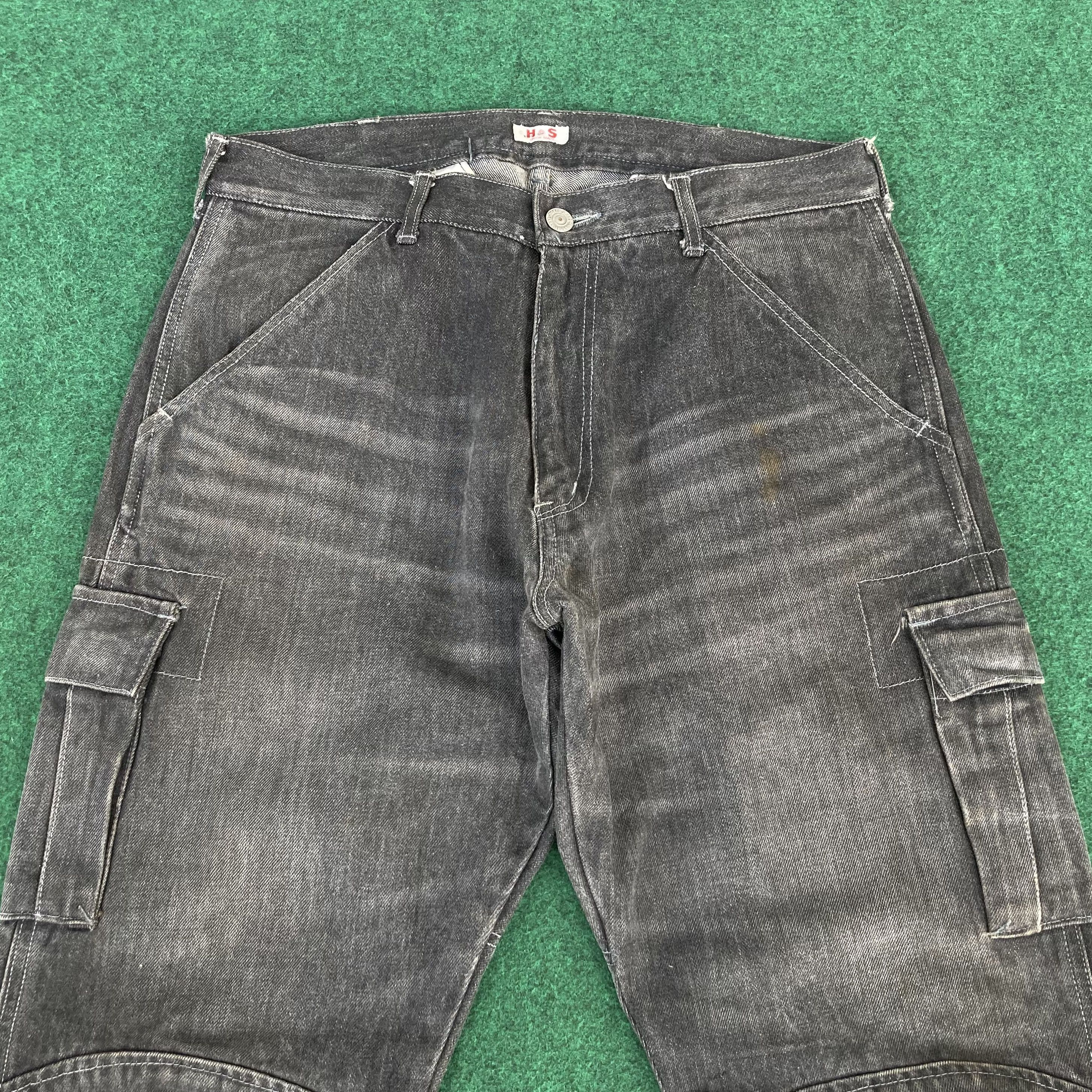 Japanese Brand Vtg HS Union Made Japan Cargo Pants Zipper Jeans Size US 31 - 3 Thumbnail