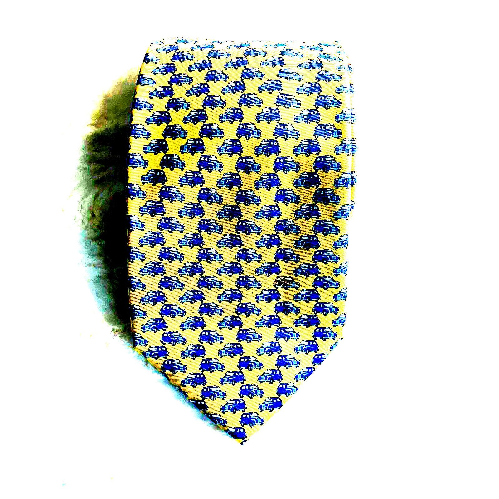 Burberry RARE Vintage Burberry London tie with blue cars 1 different Size ONE SIZE - 1 Thumbnail