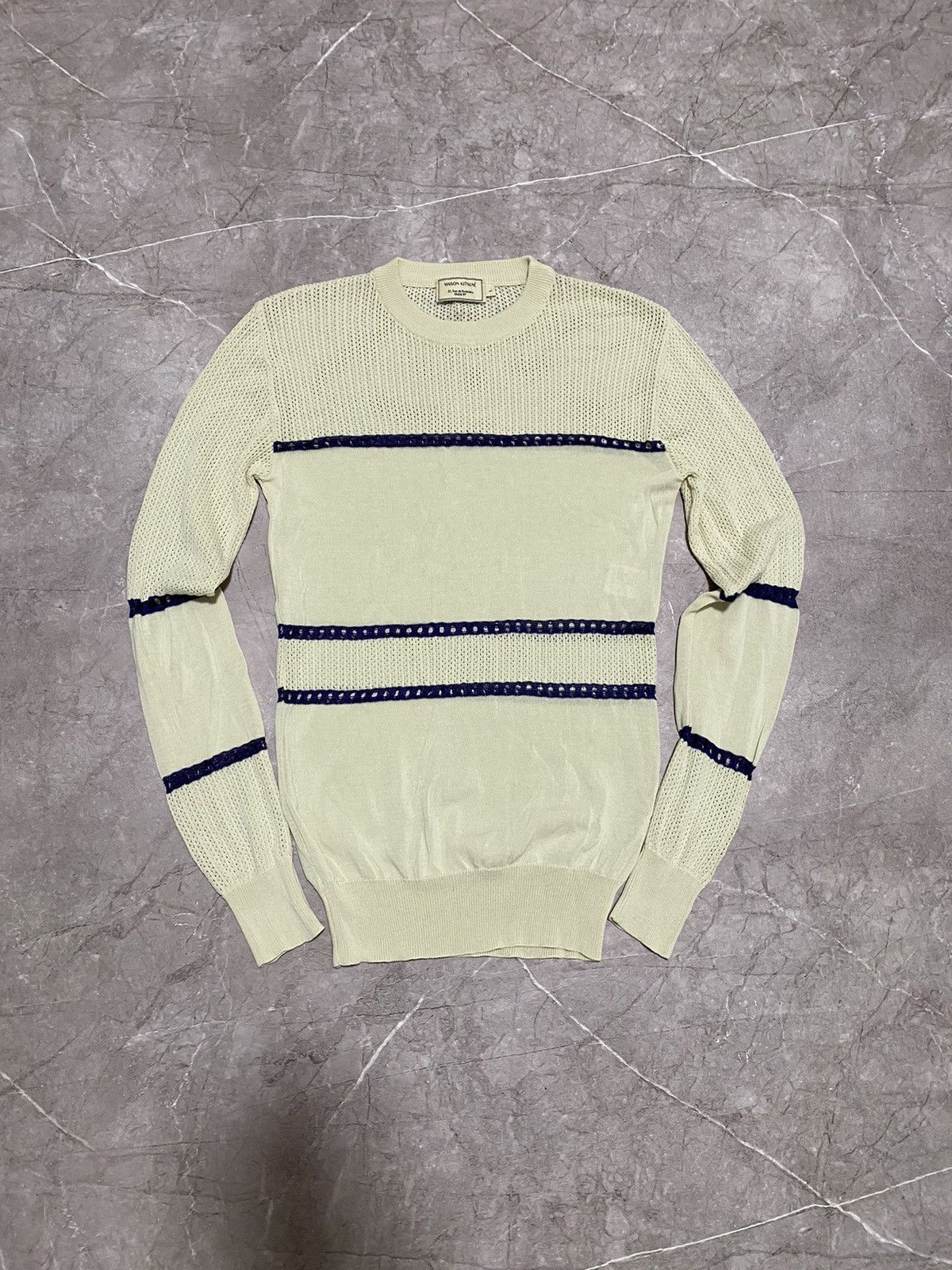 Maison Kitsune Rare Maison Kitsune Viscose White Sweatshirt Made in Italy Size L / US 10 / IT 46 - 2 Thumbnail