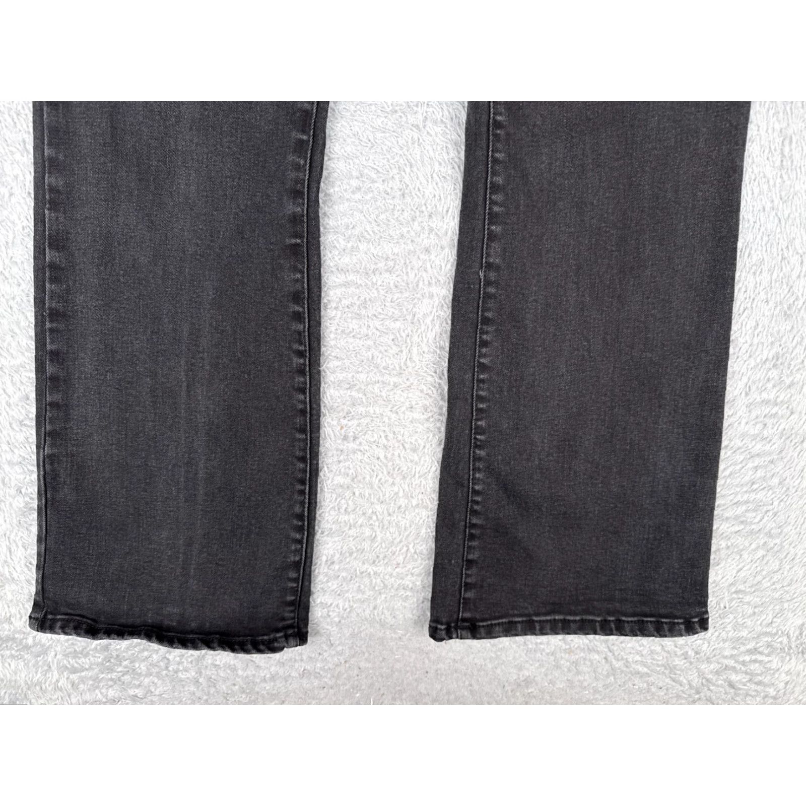 Vintage Wax Jeans Junior 13 Black Denim Bootcut High Rise Cotton Blend Stretch 28x30 Size 34" / US 12 / IT 48 - 2 Thumbnail