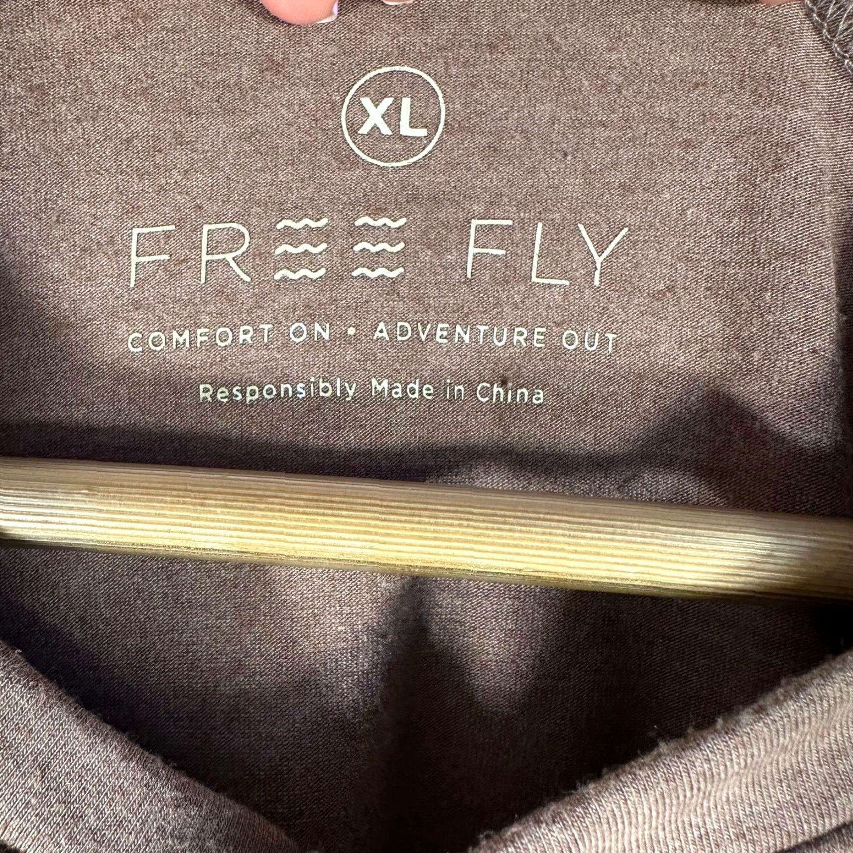 Vintage Free Fly Mens Henley Shirt XL Brown Heathered Raglan Long Sleeve Size US XL / EU 56 / 4 - 4 Thumbnail