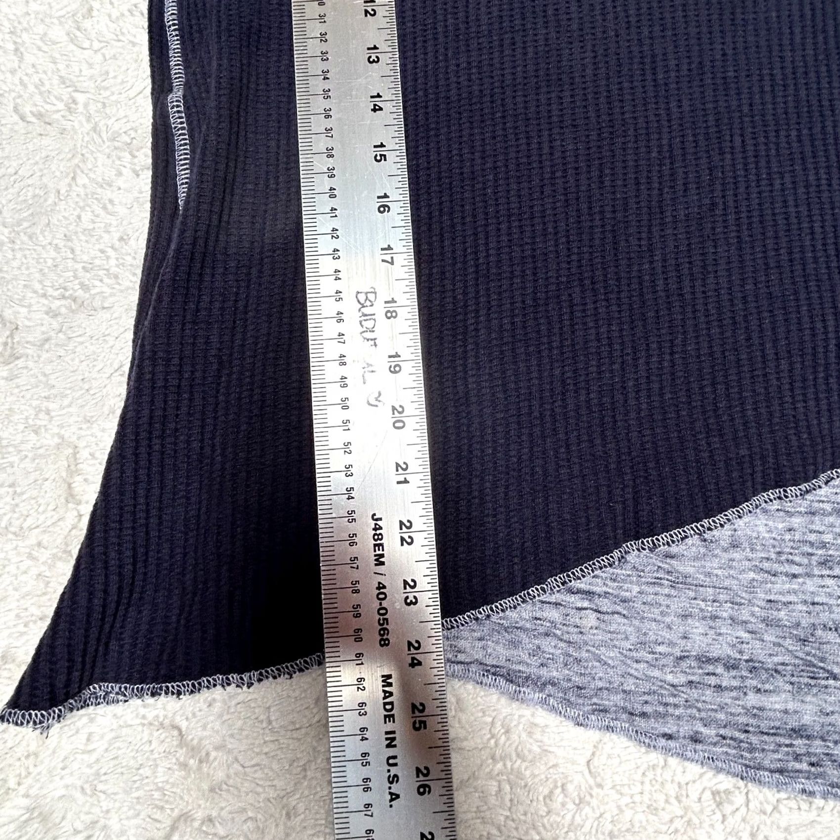 Soft Surroundings Soft Surroundings Reed Waffle Knit Stripe Tunic Long Sleeve Shirt Navy Casual Size XL / US 12-14 / IT 48-50 - 7 Thumbnail