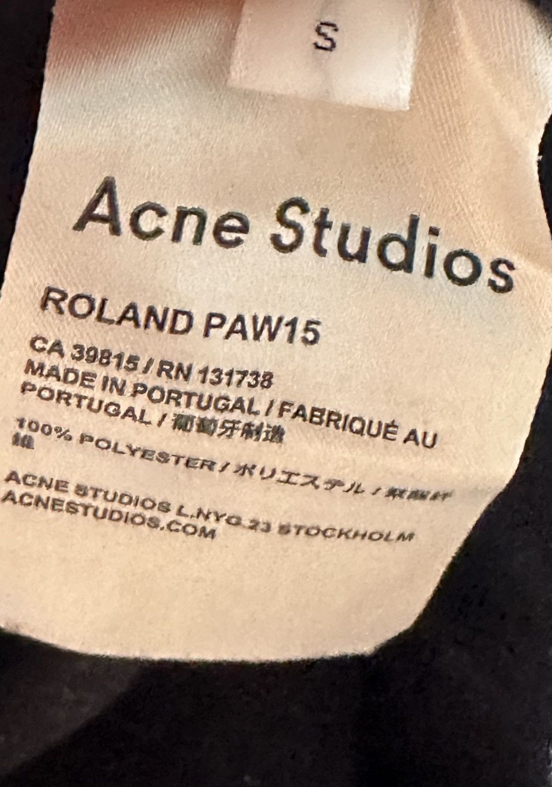 XS-S-M / Roland PAW15 Black Trousers