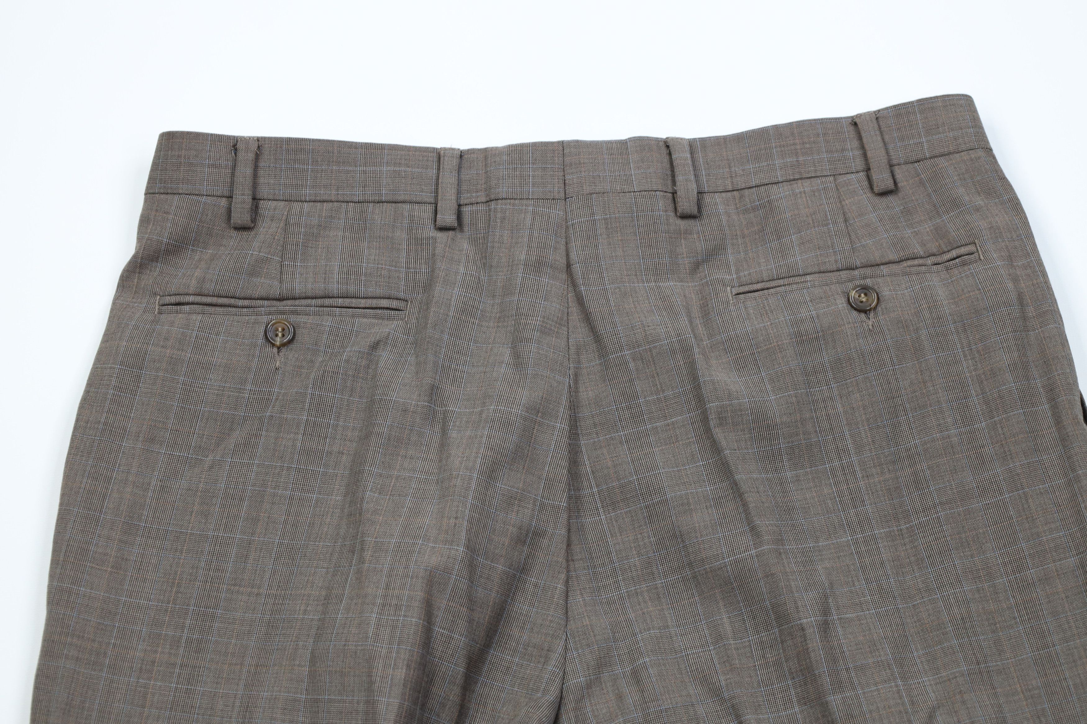 Vintage Vintage 90s Y2K Streetwear Knit Wide Leg Chino Pants Plaid Size US 36 / EU 52 - 10 Thumbnail