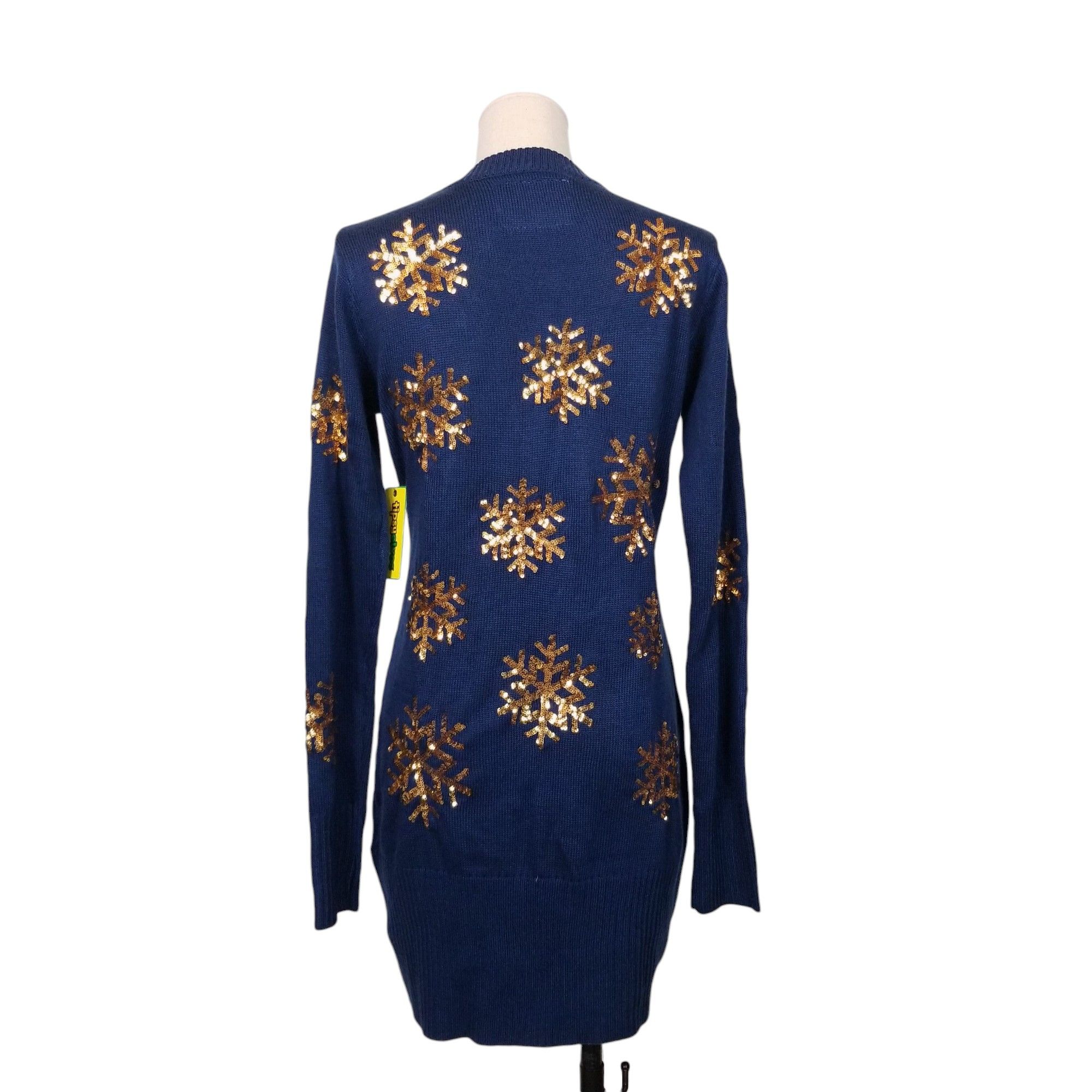 Tipsy Elves NWT Tipsy Elves Golden Snowflake Sweater Dress Size M / US 6-8 / IT 42-44 - 3 Thumbnail