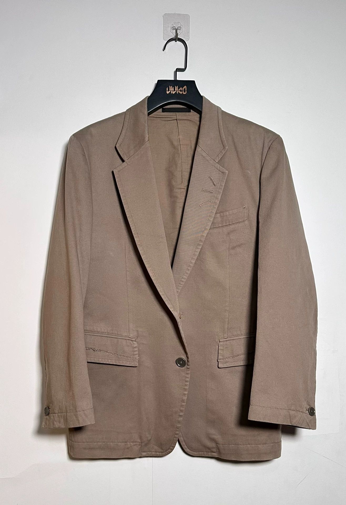 Yohji Yamamoto Yohji Yamamoto Asymmetric Deconstructed Suit Khaki Size US M / EU 48-50 / 2 - 2 Thumbnail