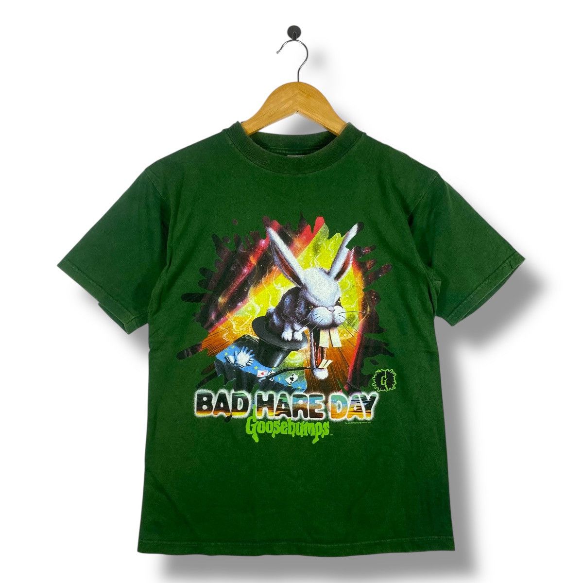 Vintage Vintage 90' GOOSEBUMPS Bad Hare Day Horror Film Tee Shirt Size US S / EU 44-46 / 1 - 1 Thumbnail
