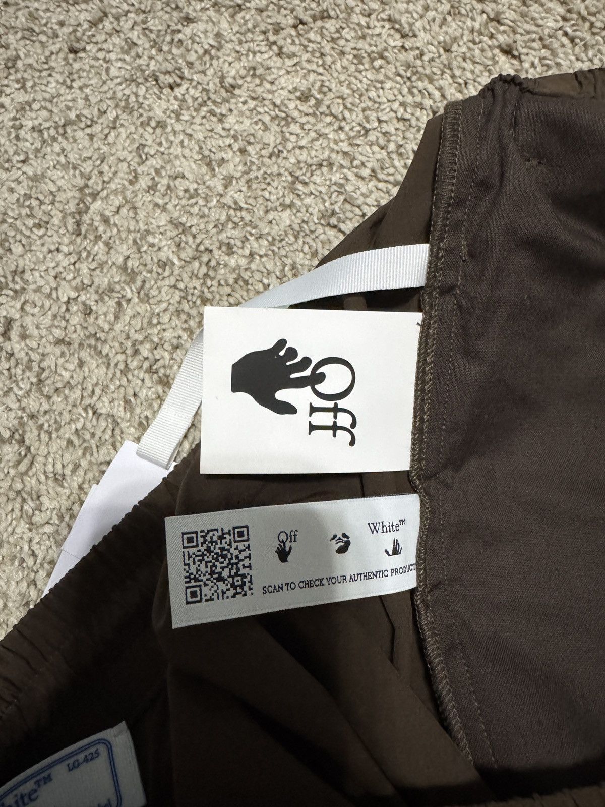 Off-White Off-White Logo Casual Joggers Brown Size US 32 / EU 48 - 7 Thumbnail