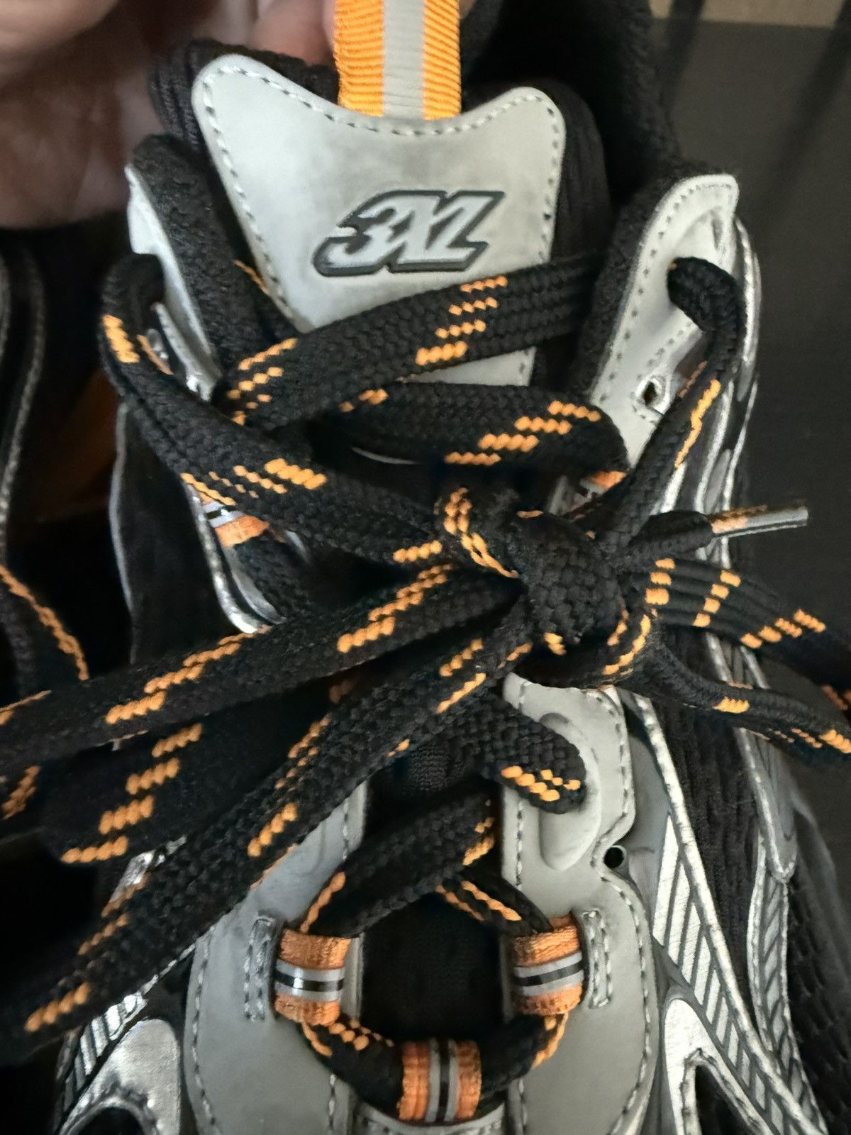 Balenciaga Balenciaga Runner Oversized Sole Sneakers – BLK/Orange/SLVR Size US 12 / EU 45 - 9 Thumbnail