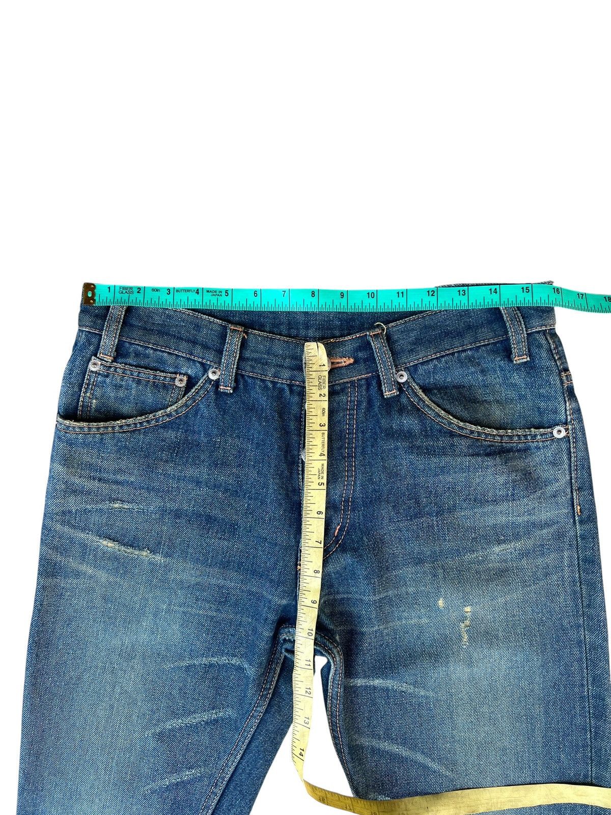 Backbone Backbone X Bobson Japan Distressed Fade Denim Bootcut Jeans Size US 31 - 4 Thumbnail