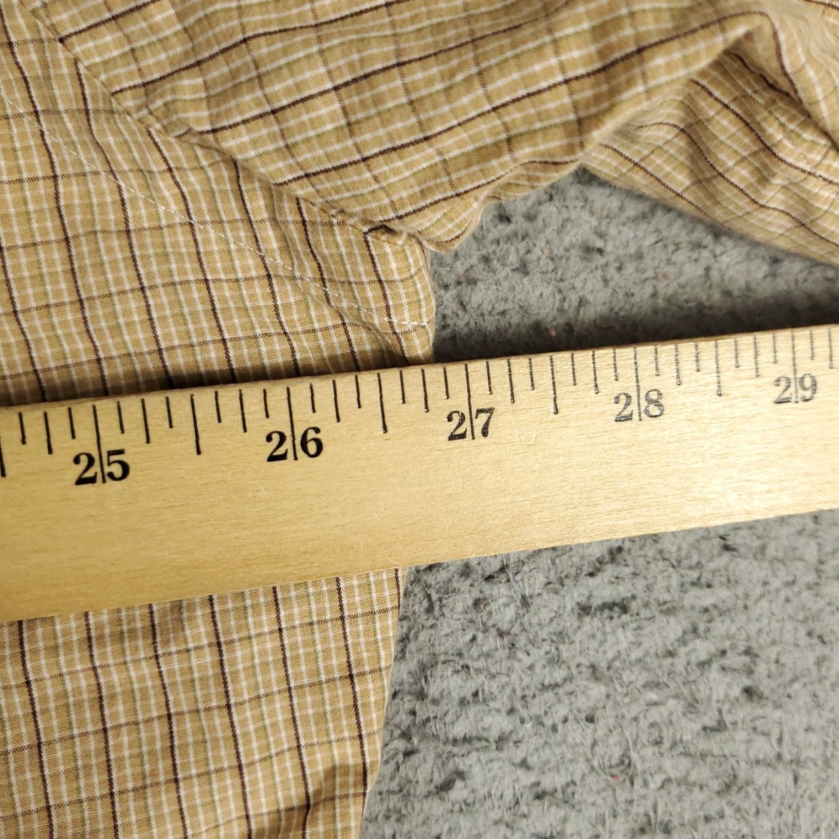 Ralph Lauren Ralph Lauren Shirt Mens 17 Brown Plaid Dress Button-Up Long Sleeve Size 17 Brown American Classic Modern Vintage? (Wait) Size 46R - 7 Thumbnail