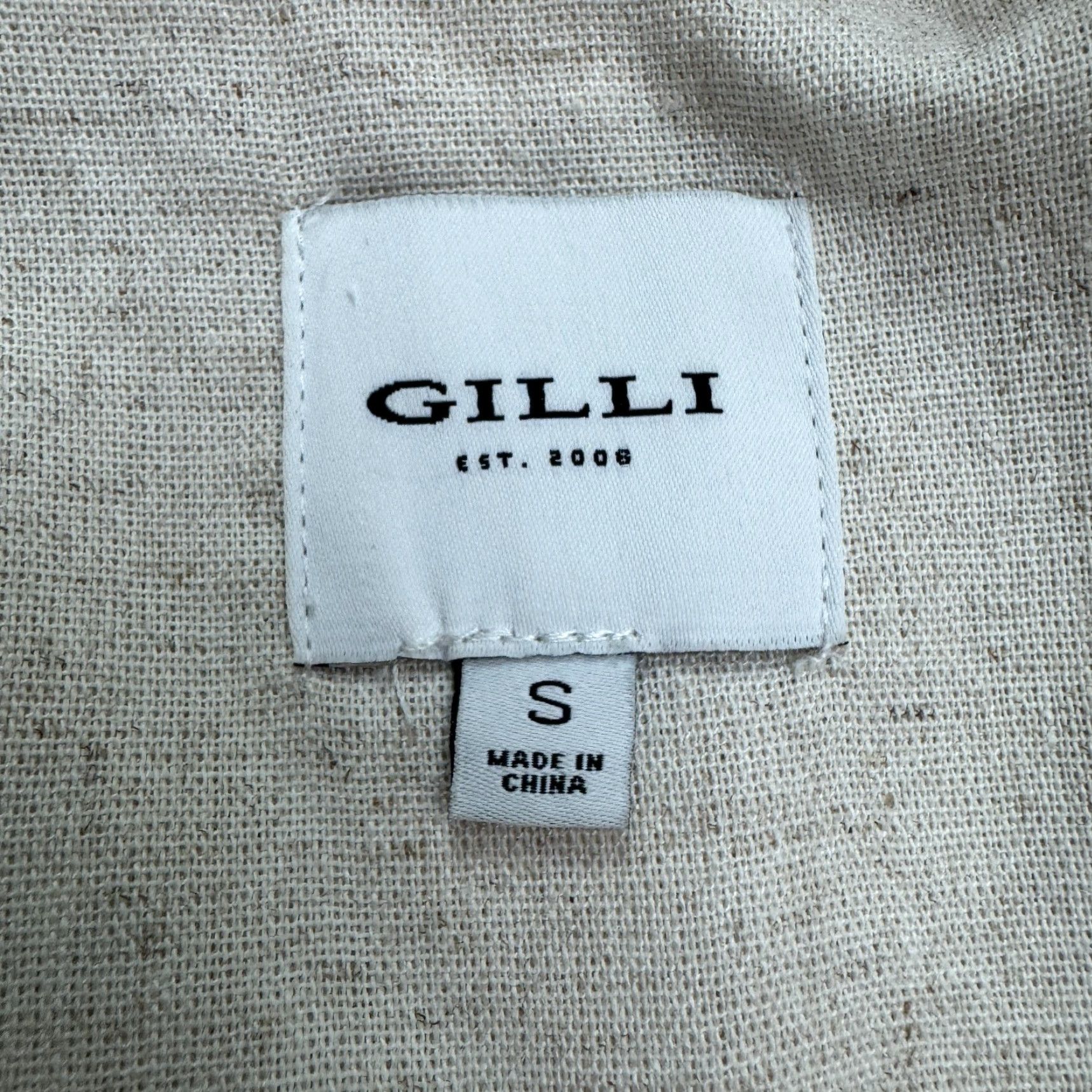 Vintage Gilli Blazer Jacket Womens Small Linen Beige Cream Double Breasted Size S / US 4 / IT 40 - 6 Thumbnail