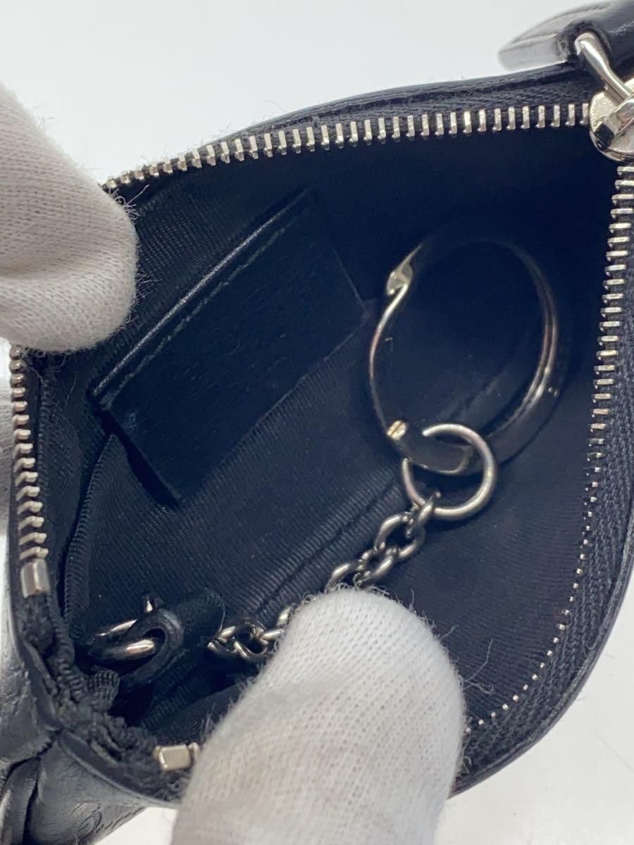 Gucci Gucci Micro Guccissima Leather Coin Case Black Size ONE SIZE - 4 Thumbnail