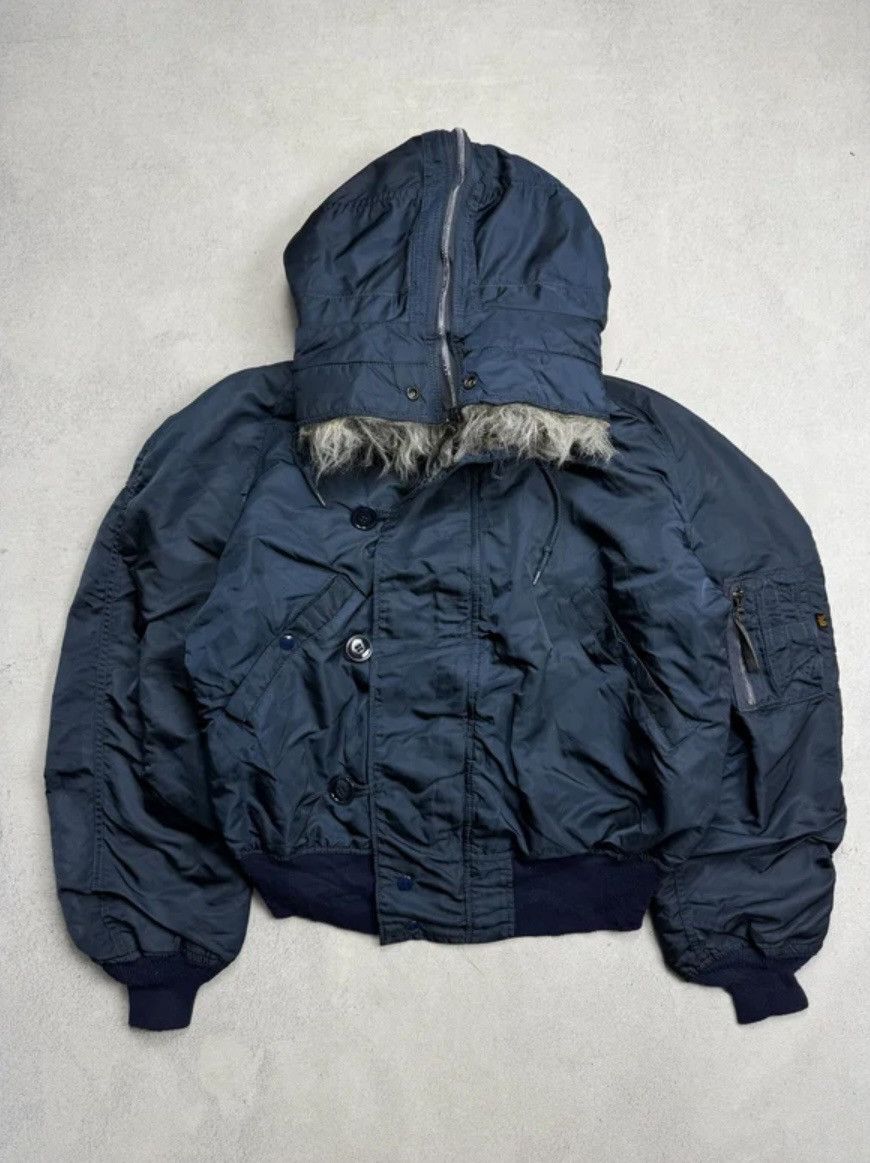 Alpha Industries Vintage Alpha Industries Fur N-2B Bomber Jacket Size US L / EU 52-54 / 3 - 3 Thumbnail