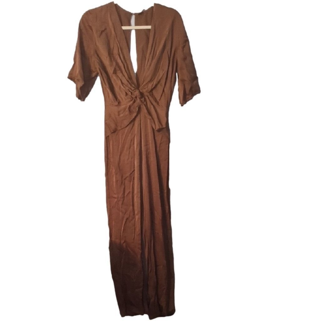 Zara Zara Bronze Jumpsuit Size Medium Size 28" / US 6 / IT 42 - 1 Thumbnail