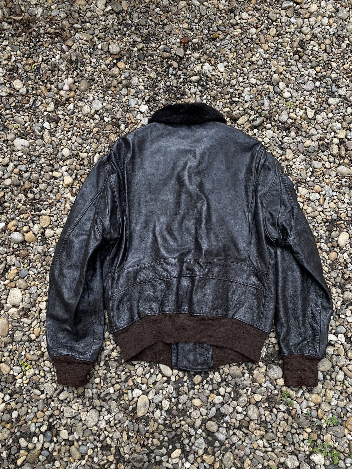 Golden Bear × Vintage Vintage 70s Golden Beat Goat Skin Leather G1 Flight Jacket Size US M / EU 48-50 / 2 - 14 Thumbnail