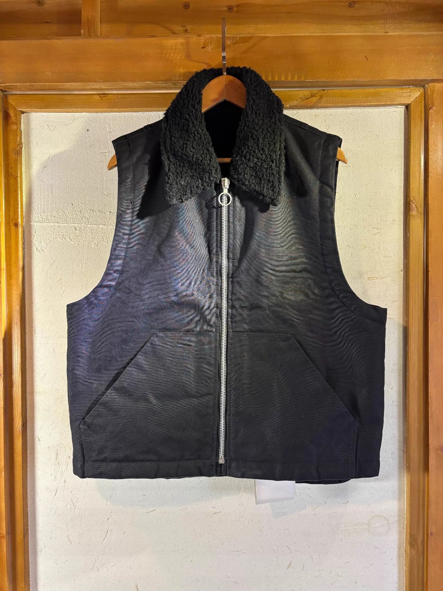 Our Legacy Our Legacy Waxed & Lambswool Vest (50) Vintage Alum Zip Size US M / EU 48-50 / 2 - 1 Thumbnail