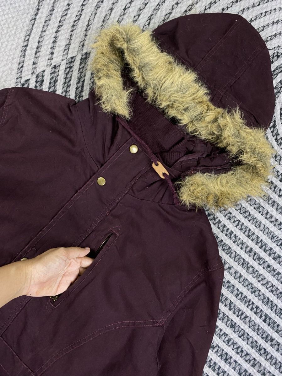 Hysteric Glamour Vtg Near Dark Maroon Fur Hooded Fishtail Parka Size US M / EU 48-50 / 2 - 8 Thumbnail