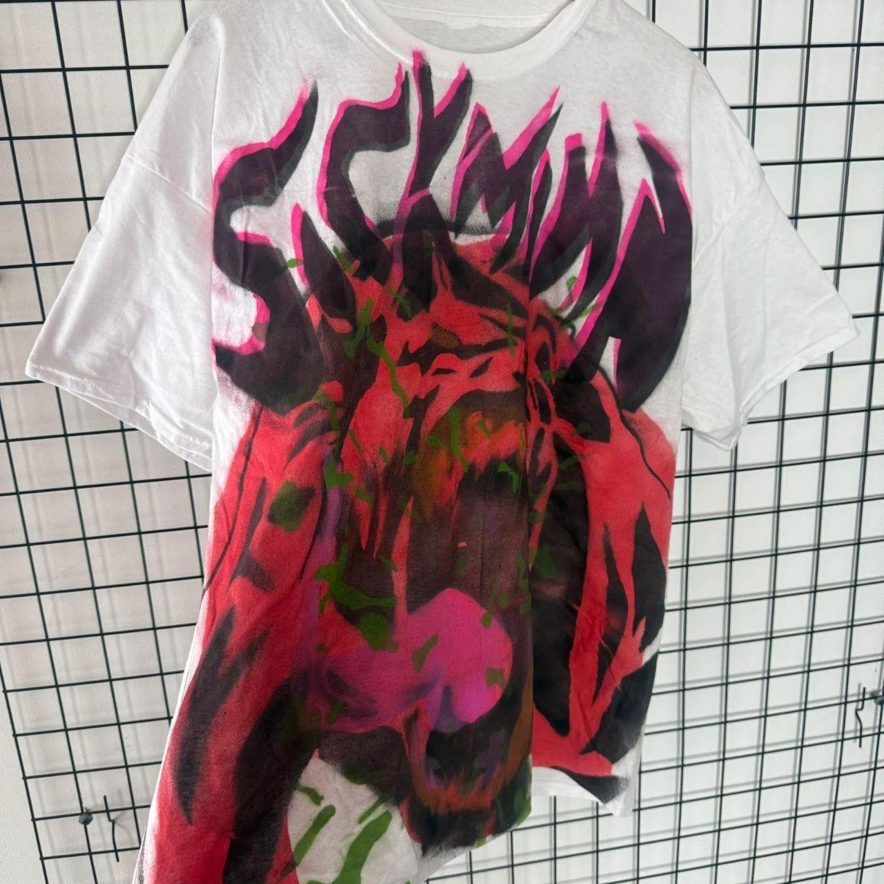 Vintage Vintage Handmade Custom Tee Avantgarde Opium Painted Size US XL / EU 56 / 4 - 4 Thumbnail