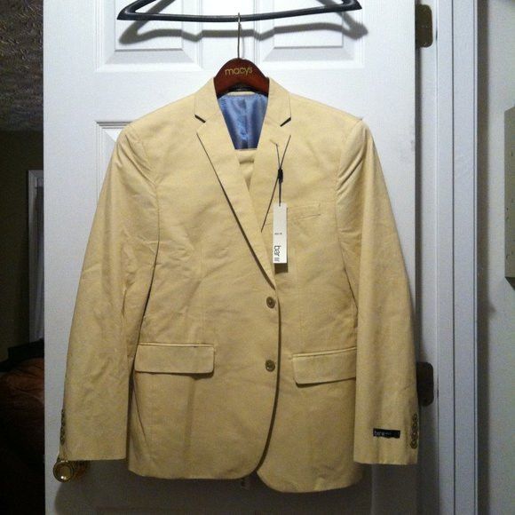 Bar III $600.00 BAR III MEN'S NEW 100%COTTON 2PC SUIT SIZE: 42S Size 42S - 2 Thumbnail