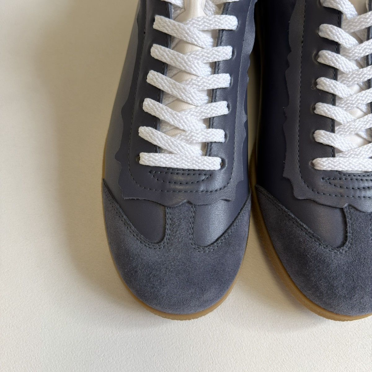 Maison Margiela Gray Leather ‘Featherlight’ Sneakers Size US 10 / EU 43 - 12 Thumbnail
