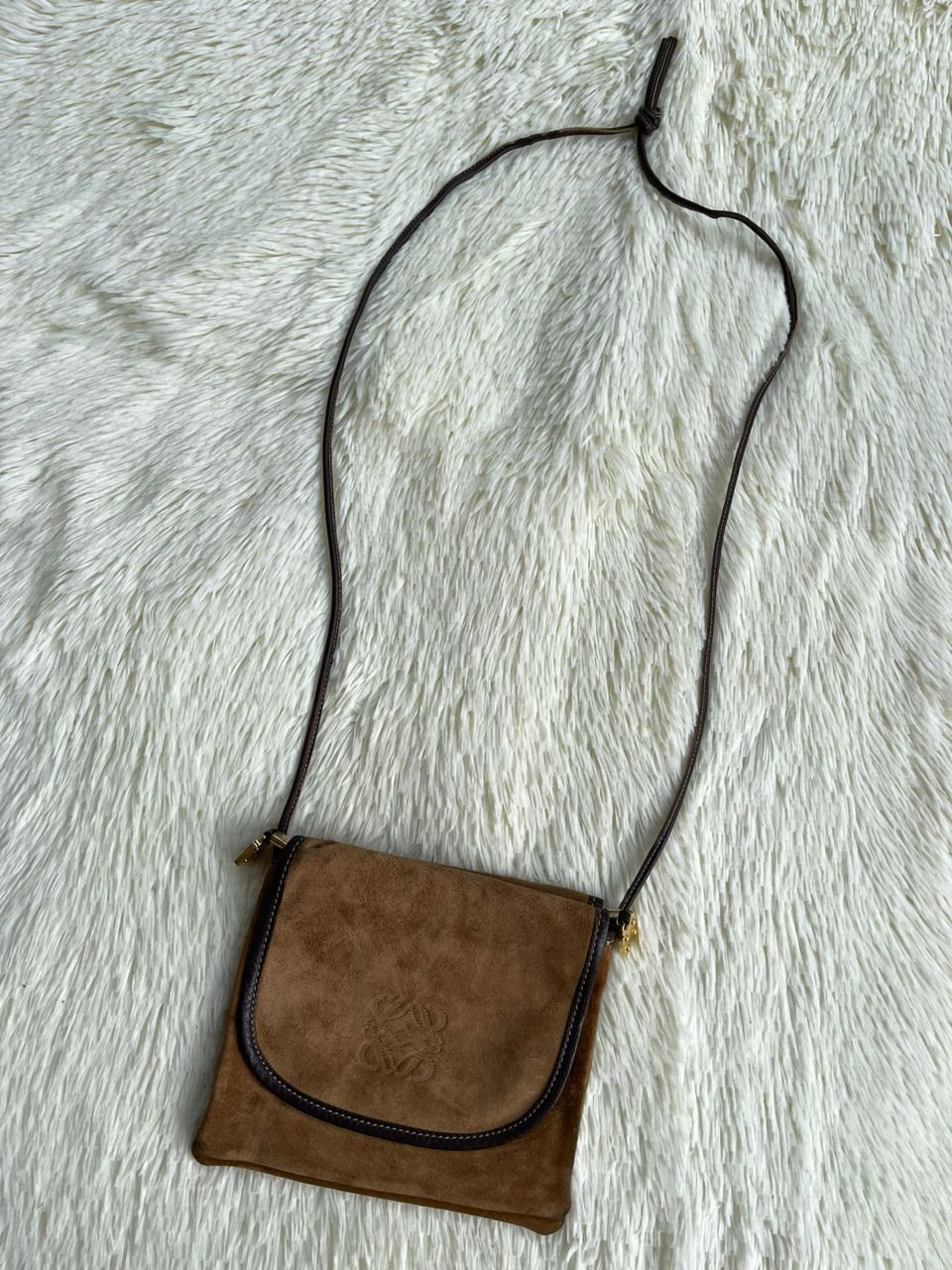 Loewe × Vintage Loewe Suede Leather Sling Bag Size ONE SIZE - 2 Thumbnail