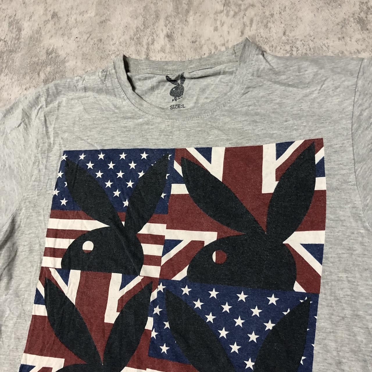 Playboy Grey Playboy graphic tee with Union Jack Size US L / EU 52-54 / 3 - 2 Thumbnail