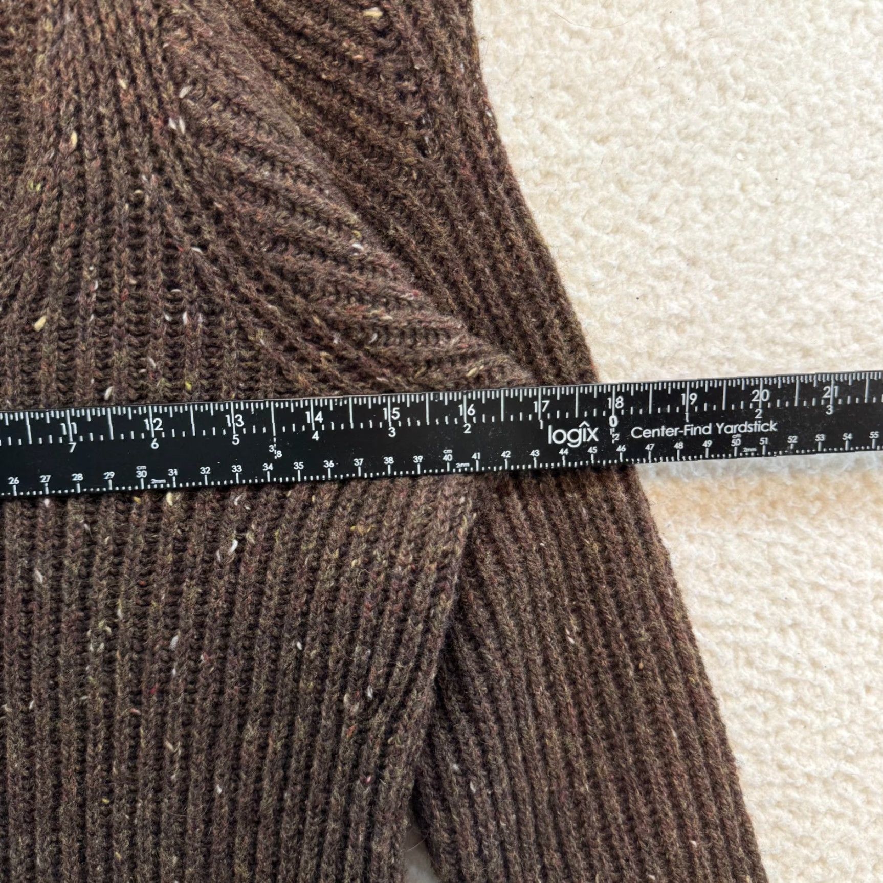 Vintage VINTAGE Y2K Mini Sweater Dress M Brown Wool Blend Knit Grunge Boho Fairy Style Max Studio Shirt? Size M / US 6-8 / IT 42-44 - 4 Thumbnail