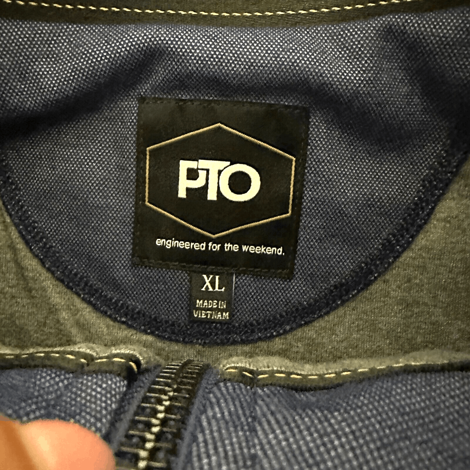 Vintage PTO Paid Time Off Jacket Extra Large Zip Up Blue Athle Size US XL / EU 56 / 4 - 8 Thumbnail