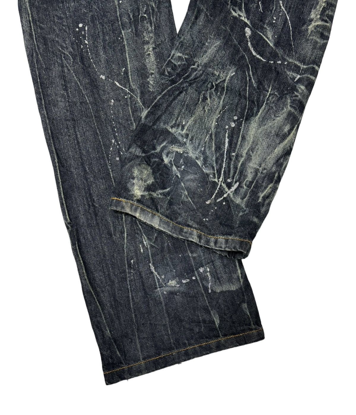 If Six Was Nine 🔥DOUBLE WAIST DENIM ANTFUL DISTRESSED DENIM BAGGY JEANS Size US 33 - 10 Thumbnail