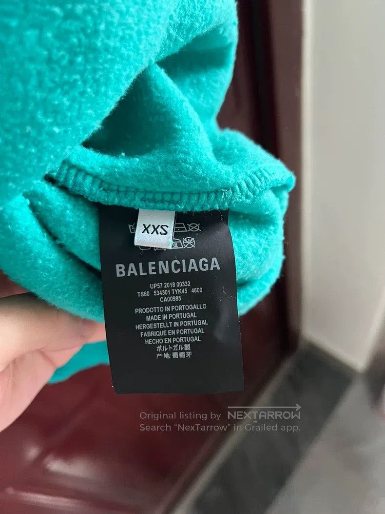 Other Balenciaga Logo printed lake blue hoodie Size US XXS / EU 40 - 5 Thumbnail
