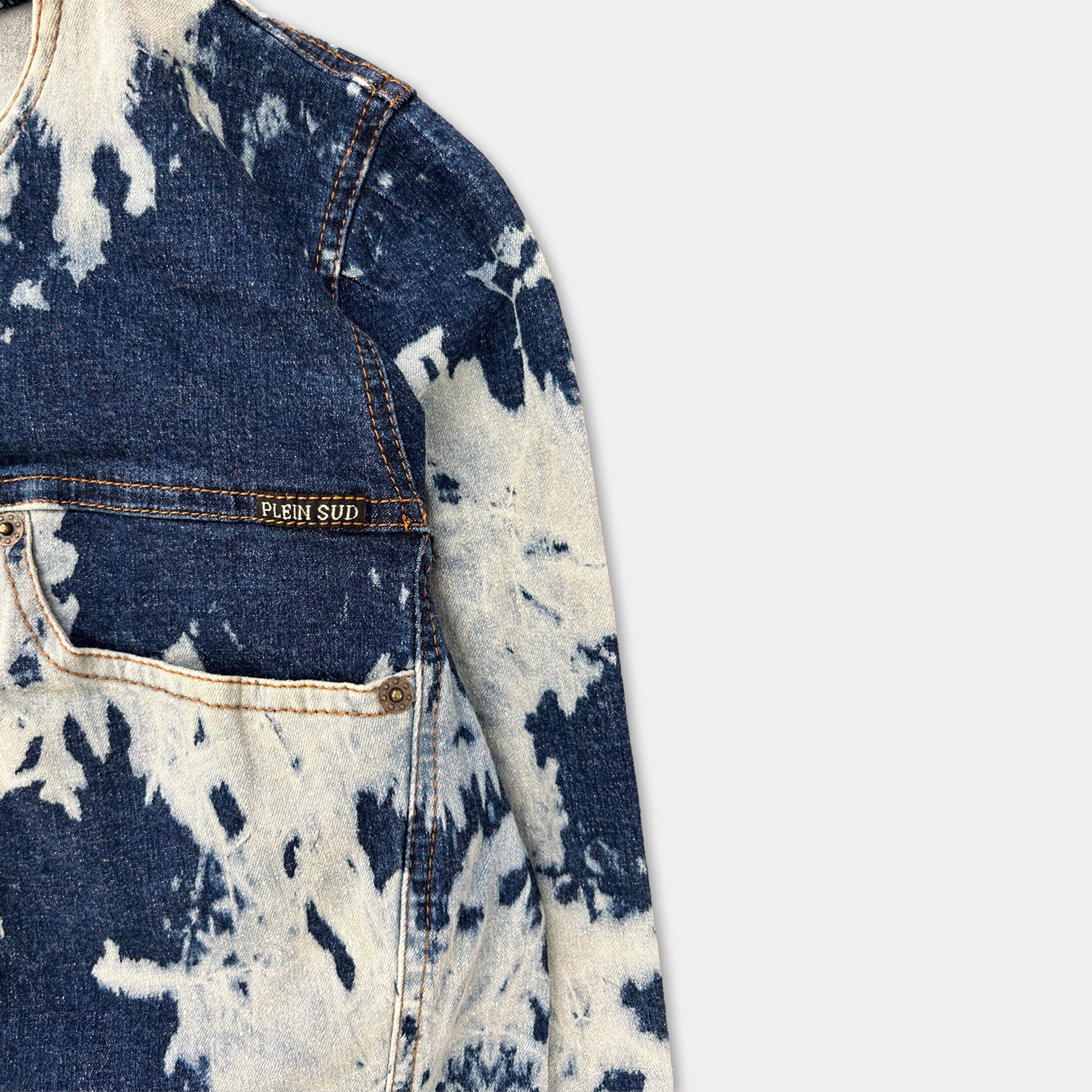 plein sud Plein Sud Tie-Dye Denim Jacket Size S / US 4 / IT 40 - 3 Thumbnail