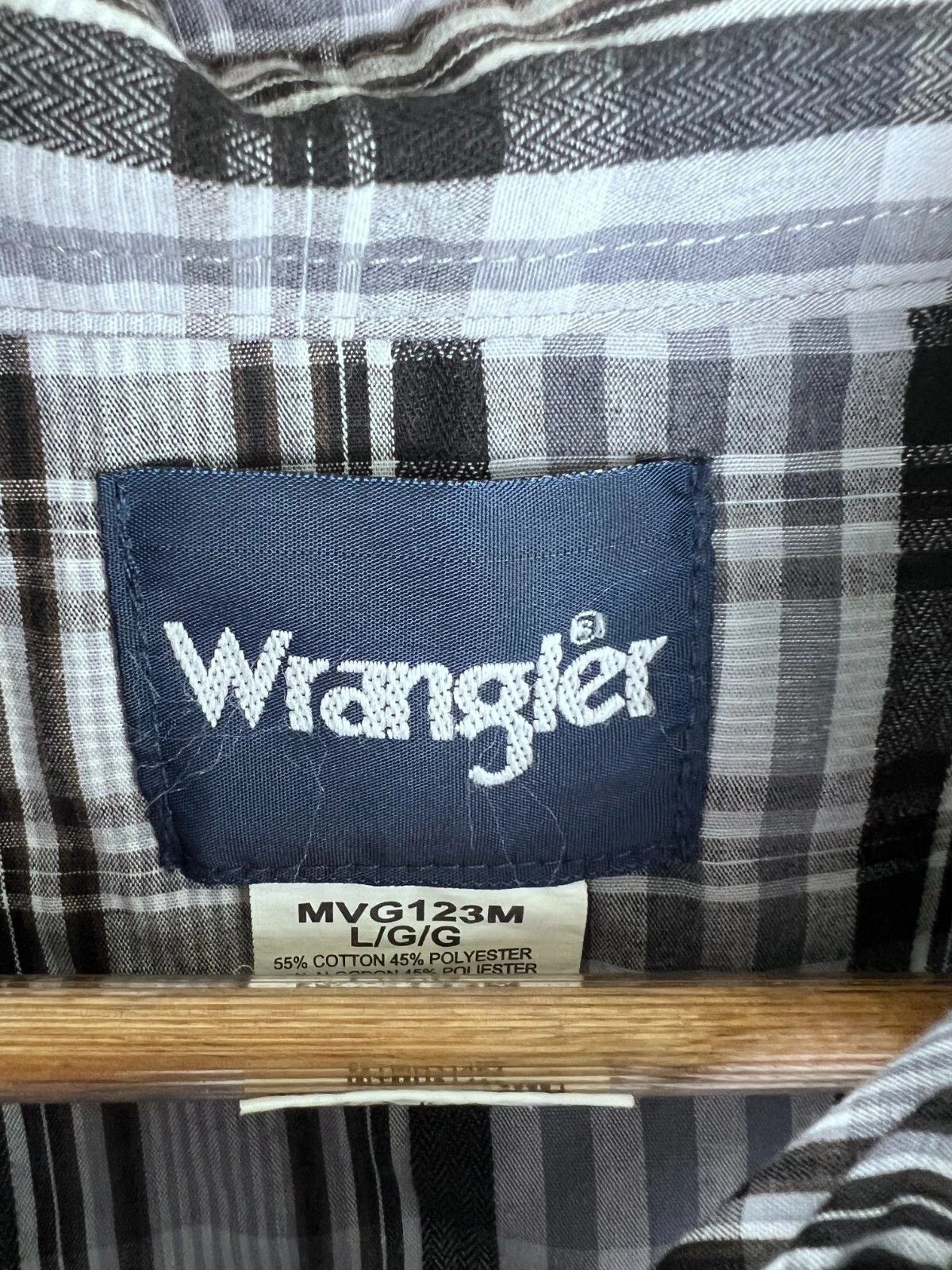 Wrangler Wrangler Shirt Mens L Blue Western Pearl Snap Cotton Long Size US L / EU 52-54 / 3 - 3 Thumbnail