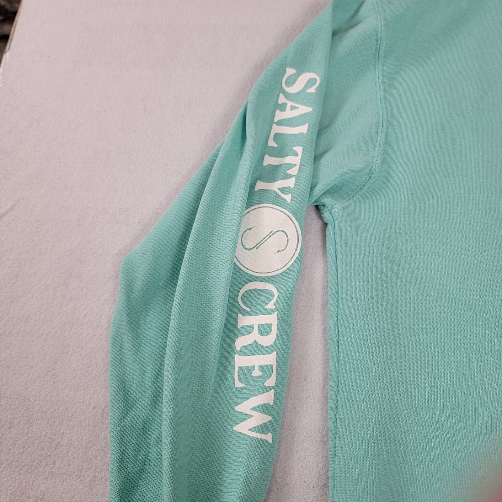 Ron Jon Surf Shop Salty Crew x Ron Jon Surf Shop Hoodie Women Sz M Green (665) Size M / US 6-8 / IT 42-44 - 5 Thumbnail