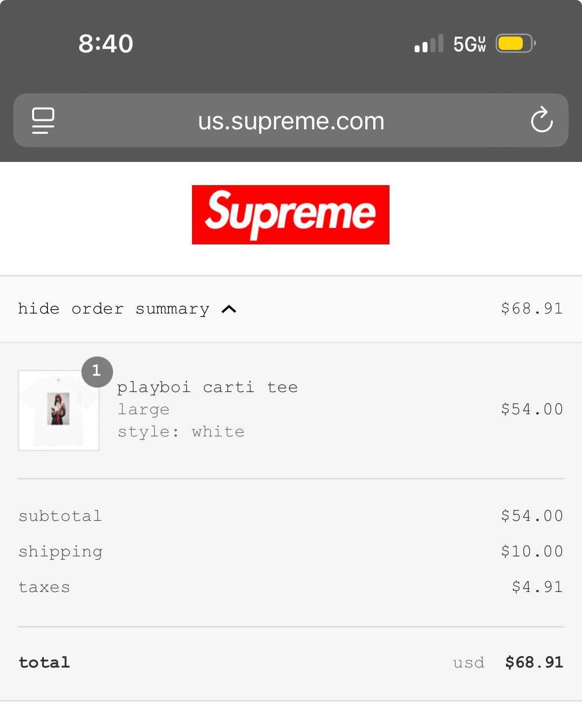 Supreme Supreme X Playboi Carti Size US L / EU 52-54 / 3 - 2 Thumbnail