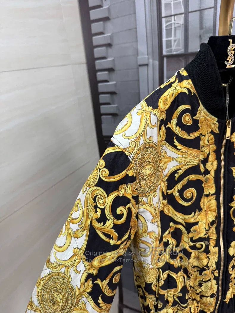 Versace Versace Black gold baroque men's cotton jacket jacket Size US M / EU 48-50 / 2 - 4 Thumbnail